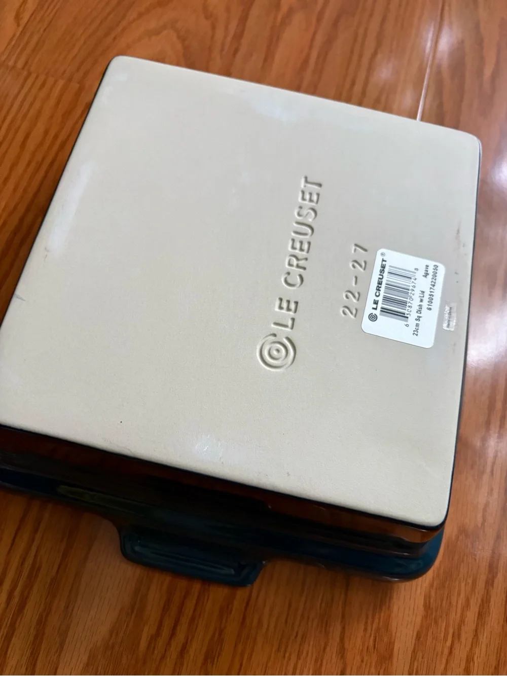 Le Creuset 23cm Square Casserole Dish with Lid in Agave